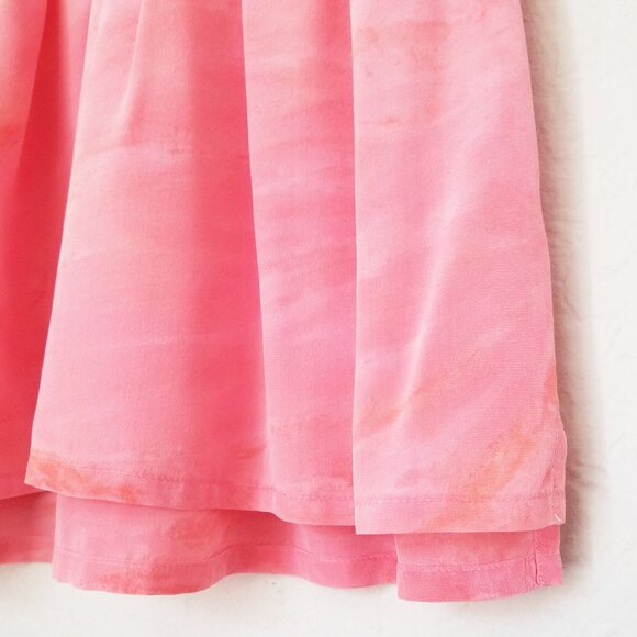 Gypsy 05 100% Silk Flutter Mini Dress Sunset Ombre Fairy Romantic Coquette Beach - Picture 14 of 16